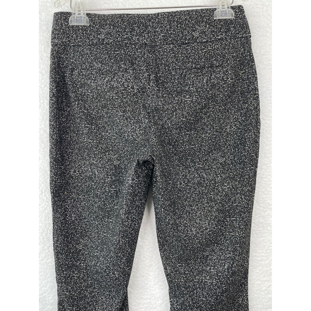 Apt 9 Brynn Women Salt and Pepper Textured Pull On Ankle Pant Size 8 Black White - Picture 4 of 9